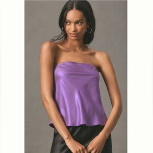 NWT By Anthropologie Shine Tube Top // Purple // Size XL